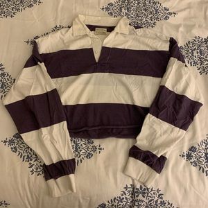 Urban Outfitters cropped rugby long sleeve size Medium